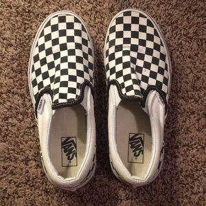 black and white checkered vans